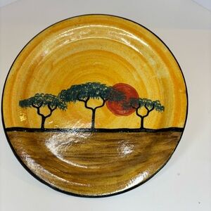 Dedza Malawi Pottery Handmade Wall Plate Custom Pottery Art Piece